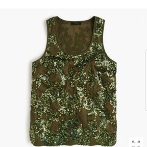 NWT J. Crew iridescent sequin tank top